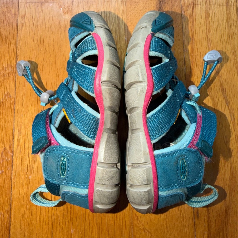 KEEN Seacamp II CNX Toddler Sandals Teal Pink Washable Water Shoes Size 8 US - Picture 6 of 8